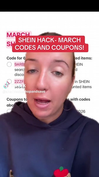 Here are the best codes and coupons to use this March while shopping at SHEIN! ☺️❤️ #sheinbigsale #sheinsale #sheincoupon #sheincodes #sheingals