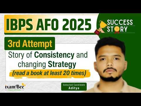 IBPS AFO 2025 || Success story || Story of Self Preparation & consistency !!