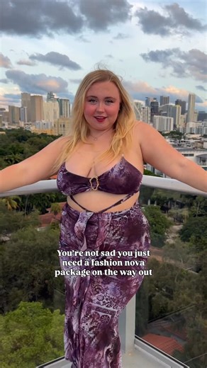 Niki peacock on Instagram: "@fashionnovacurve packages cure my sadness ✨ wearing Natasha Cut Out Mesh Maxi Dress - Purple/combo"