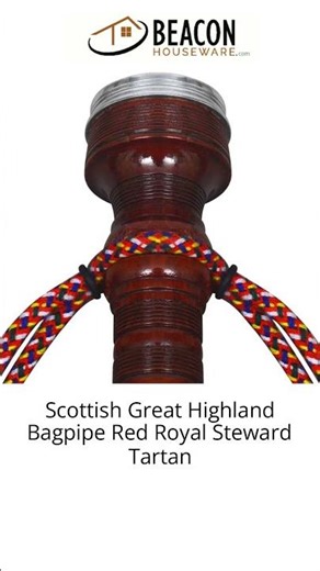 Scottish Great Highland Bagpipe Red Royal Steward Tartan