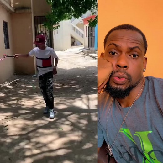 Outdoor Dance Moves with Stick in Urban Setting