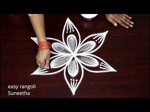 Beautiful 3 dots rangoli & muggulu for Beginners || Easy & simple daily kolam designs