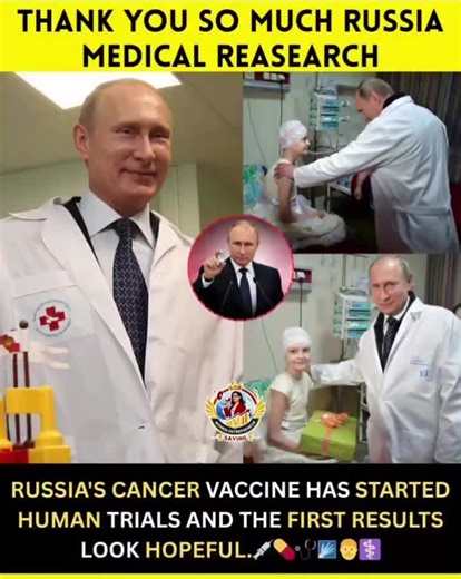 Russia Takes a Promising Step in Cancer Research • Russia's National Medical Research Radiology Center has shared encouraging early findings from its experimental cancer vaccine, Enteromix. Developed using a combination of mRNA and viral-vector technology, the vaccine has shown positive results in animal studies, with reports of tumor size reduction by nearly 60-80%, slower tumor growth, and improved survival rates. S Researchers have said that the vaccine has successfully completed the preclini