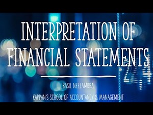 Interpretation of Financial Statements