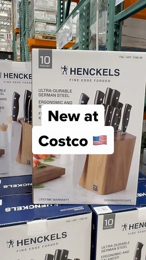 🚨 New Costco Item Alert 🇺🇸 - Henckels Forged Knife Block Set (1796148) #costco #costcofinds #henckels #kitchenupgrade #knifeblockset #cookware #homeessentials | Andy Shen
