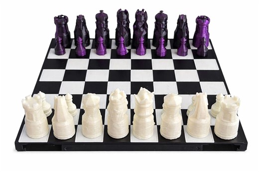 Portable 3D Printed Chess Set - Etsy