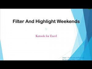 How To Highlight Rows With Weekend Days In Excel?