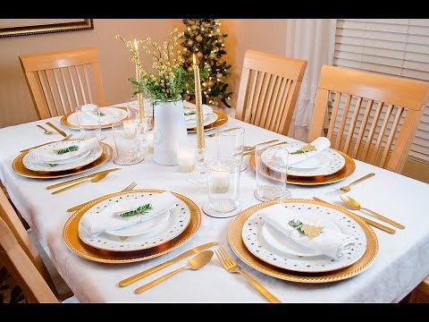 Christmas Tablescape - Christmas Table Setting Decoration