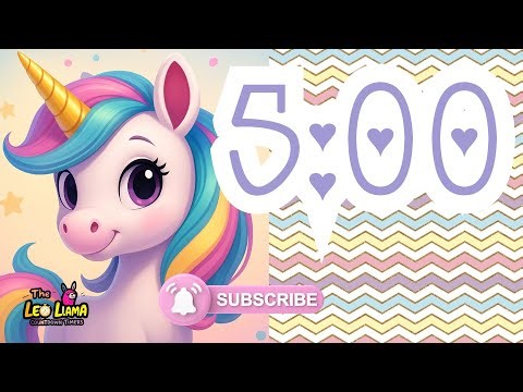 Magical Unicorn Countdown | 5-Minute Timer with Butterflies & Sparkles