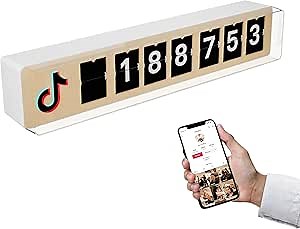 TikTok Follower Counter by Smiirl – Real-Time Split Flap Display – Boost Followers & Engagement – for Creators, Shops & More – Wi-Fi & Hotspot – Easy Setup – Premium Design (Black, 7 Digits)