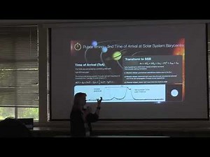 Pulsar Timing Principles -- Dr Marisa Geyer