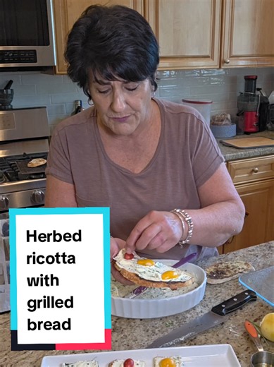 Herbed Ricotta with Grilled Bread — Easy Fresh Herb Spread