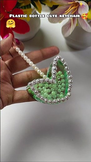easy cute plastic bottle keychain 😘 craft idea ✨💜