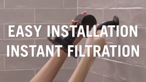 Delta Faucet Clarifi Premium Shower Filter Attachment with Filter, Hard Water Shower Filter, Shower Head Filter, Matte Black 5SF100-BL