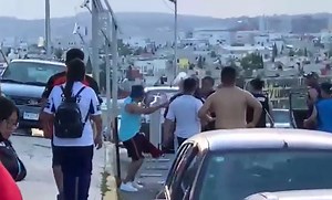 Riña fuera del estadio Hidalgo deja 7 detenidos y 3 policías lesionados