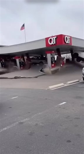 Jane Hodges | Witness the terrifying power of an earthquake hitting a QuikTrip gas station in the USA in this hyper-realistic, phone-recorded POV... | Instagram