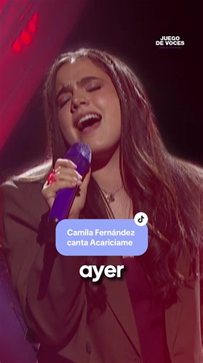 Una voz asombrosa es la que tiene @camifdzoficial, nos dejó con la piel chinita 😍🙌 📺🎤 #JuegoDeVoces