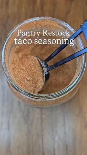 Here's the recipe Growing up my mom always got old el paso taco seasoning and it's flavor has still been my favorite. Less chili more paprika. Here's my copycat version of their seasoning for a quarter of the price. 3tbsp paprika 2tbsp cumin 1tbsp onion powder 1tbsp garlic powder 2tsp dried oregano 2tsp salt 1tsp pepper 1/4tsp chili powder Combine all ingredients in an airtight container. This mix is shelf stable. I'd check the expiration of your spices used but it should last you months! I also
