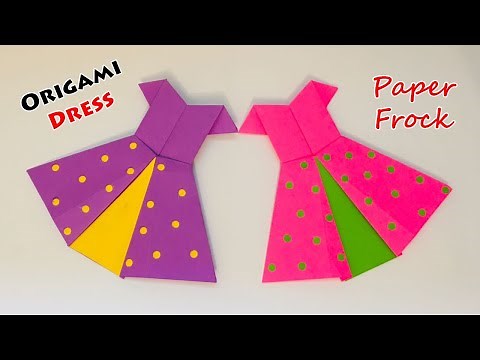 How to Make Origami Paper Dress | Paper Frock Craft | Easy Craft | DIY Crafts | #470