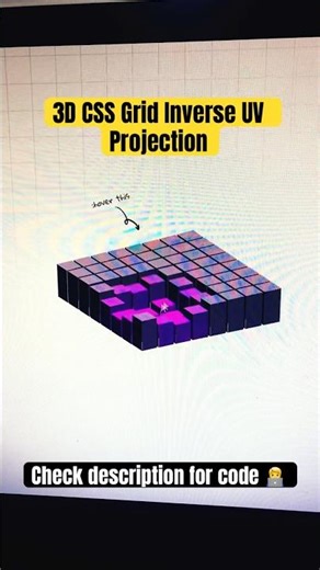3D CSS Grid Inverse #javascript #css #shorts
