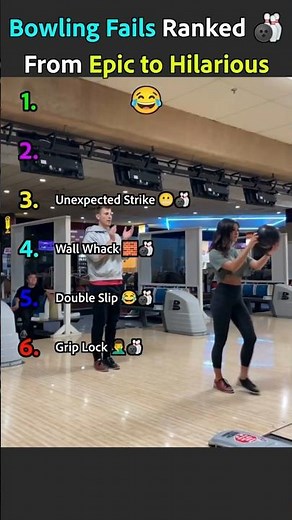 Bowling Fails Ranked 🎳😂 (Epic to Crazy Moments!) #morksrank #relatable #shorts #bowlingfails