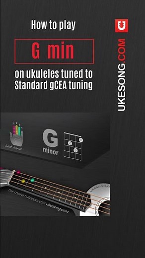 G minor chord ukulele tutorial | G minor ukulele chord