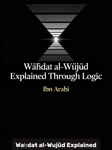 Waḥdat al-Wujūd Explained Through Logic. Waḥdat al-Wujūd, as taught by Ibn ʿArabi, is a logically coherent metaphysical position. This video explains how existence is singular while forms are multiple, using strict reasoning rather than symbolism. Hashtags #IbnArabi #WahdatAlWujud #IslamicPhilosophy #Sufism #Metaphysics #Ontology #DivineUnity Keywords Ibn Arabi wahdat al wujud unity of being Islamic metaphysics ontology existence