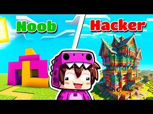 CONSTRUIMOS una MANSION con colores RANDOM Noob vs Pro vs Hacker