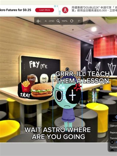 brining astro to McDonald’s #blowup #boost #hongkong #mcdonalds #dandysworld