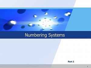 Introduction to Computer Science: Lecture no 12 - Numbering systems Part 2