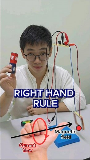 Right Hand Grip Rule 🤚🤚 #physics #science #electromagnet #electricity #magnet