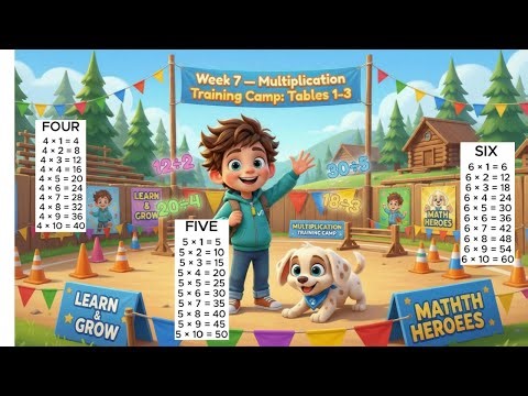 Week 8: Multiplication Tables 4–6 🎵 | Training Camp Level Up | Mental Math Magic