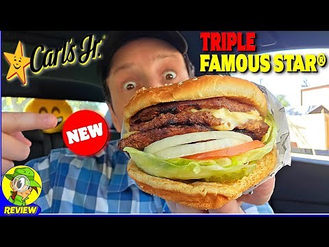 Carl's Jr.® Triple Famous Star® Review ⭐💪🍔 The Triples! 🤩 Peep THIS Out! 🕵️‍♂️