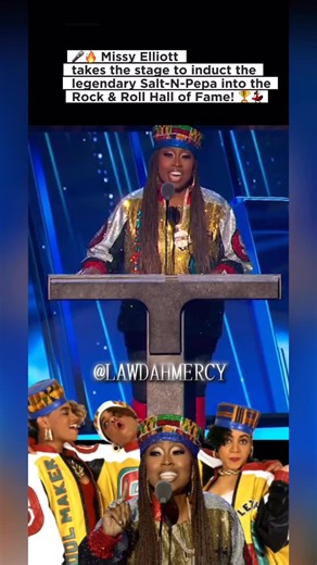 🎤🔥 Missy Elliott takes the stage to induct the legendary Salt-N-Pepa into the Rock & Roll Hall of Fame! 🏆💃🏾 A true celebration of hip-hop queens and their unstoppable impact 💯✨ #MissyElliott #SaltNPepa #RockHall2025 #HipHopLegends #QueensOfRap #IconicMoments #MusicHistory 👑🎶 | Lawdah Mercy