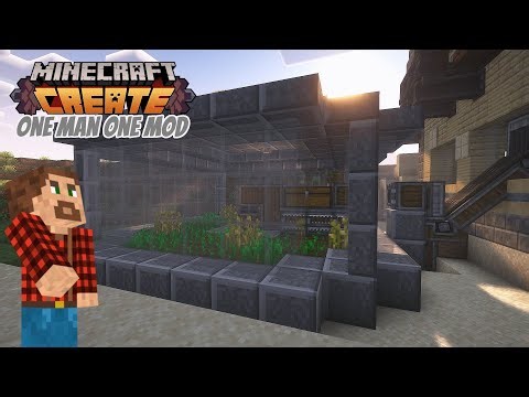 I built an EARLY GAME Automatic WHEAT FARM using the CREATE MOD!