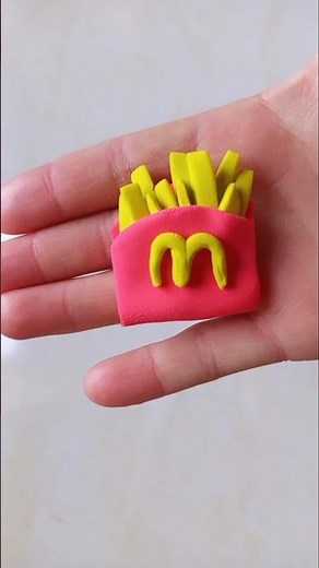 "How to Make French Fries from Modeling Clay | Easy & Fun Clay Tutorial" #clayart#modelingclay