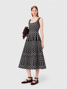 Jacquard knit midi dress Bicolor for Women | Maje