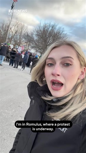 Punches were thrown at a Romulus protest ahead of the city's meeting about the incoming ICE detention facility. Details on the scuffles at the rally and what city leaders discussed, tonight on CBS News Detroit at 11p.m. #ICE #protest #rally #news #detroit #romulus | CBS Detroit