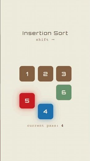 Insertion Sort Explained Visually 🤯 #algorithm #shorts
