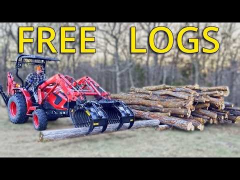 Tiny Tractor Big Job | Day 2 Stacking Free Firewood