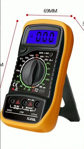 XL830L Handheld Digital Multimeter: AC/DC Voltage, Current, and Resistance Tester with LCD Backlight