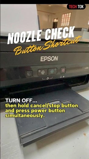 EPSON L220 CHECK NOZZLE MANUALY #techtok #printertips