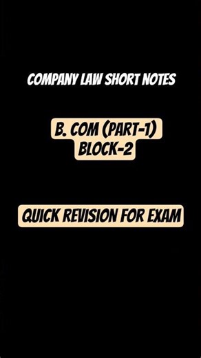 Company law notes PDF|Notes for b.com|Easy&Exam focused#companylaw #bcomnotes #lawnotes #studynotes