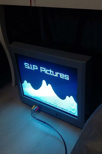 S.I.P Pictures VHS opening (1998) on 90s CRT TV #classic #crttv #oldtv #old #logo #vhsrecording