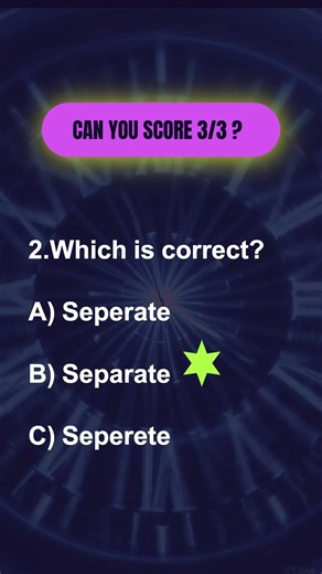 Spelling Challenge 1