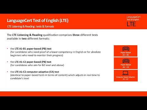 Exploring the LanguageCert Test of English LTE Listening & Reading