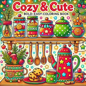 CoCo Wyo Cozy and Cute Coloring Book PDF – 50 Printable Pages for Kids & Adults, Instant Digital Download, Bold and Easy Coloring Book
