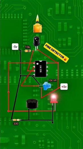 Fire detector circuit #electronics #projects #electrical