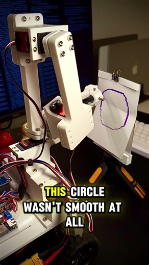 My Robot Could Finally Draw a Circle! #robot #armrobot #raspberrypi #maker #engineering #ros2