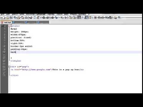CSS Popup Box Creation